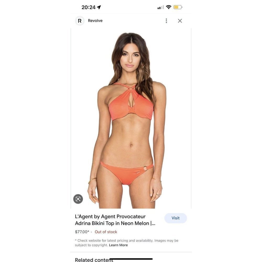 Nwt L’Agent by Agent Provocateur Adrina Swim Bikini Top Sexy Seductive XS 1C - Picture 4 of 7